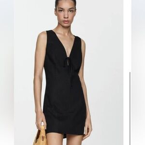 Mango NWT tie front mini dress size M